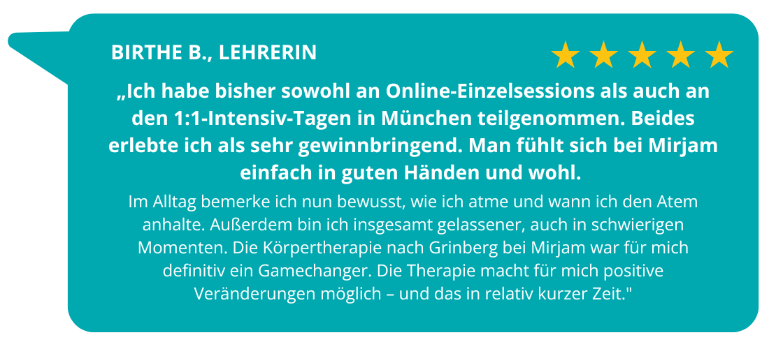 Erfahrungsbericht einer Teilnehmerin der 1:1-Intensiv-Tage nach der Grinberg Methode bei Mirjam Köglsperger
